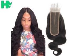 Wholesale Raw Virgin 100% Human Hair Closure , Cuticle Aligned 2*6 Body Wave Lace Closure from china suppliers
