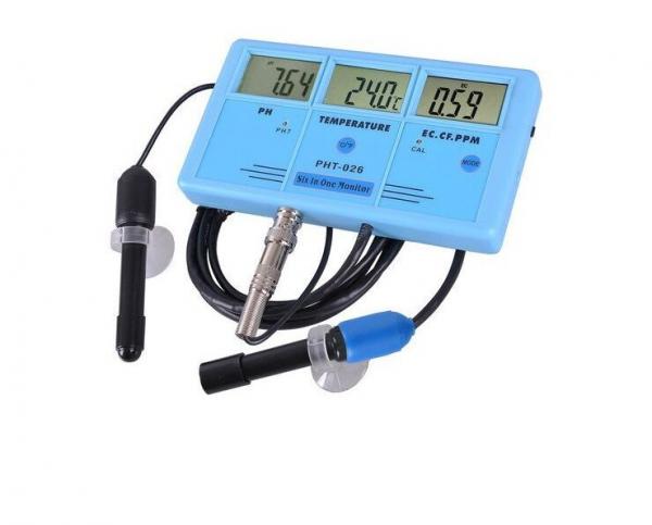 Quality PHT-026 Water Quality Tester 6in1 Digital Meter Aquarium EC CF TDS PH Temp °C °F for sale