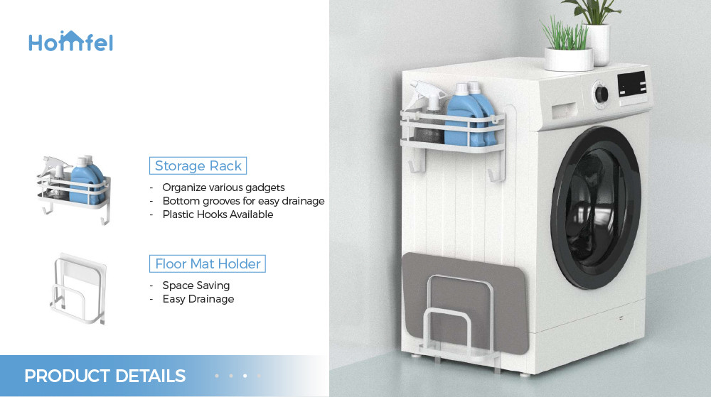 Customized Magnetic Laundry Organizer Rack With Magnetic Attraction