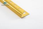 6063 Aluminum Corner Profiles Round Shape Gold Color For Wall Trimming