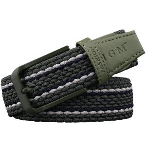 Wholesale Unisex Braided Elastic Woven Belt Mens Stretch 90cm Zinc Alloy Buckle from china suppliers