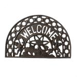 Paint Coating Entrance Half Moon Door Mats Outdoor Wrought Iron Welcome Mat