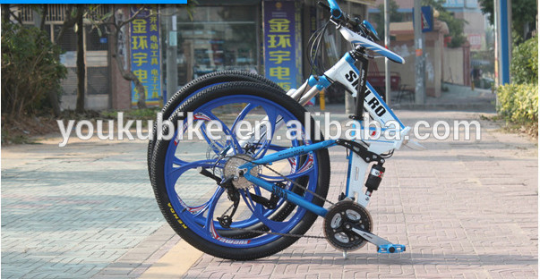 Height 155cm Full Alloy 27 Speed Aluminum Folding Mountain Bike