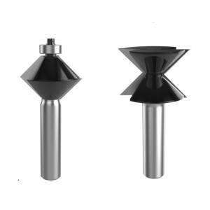 Wholesale Tungsten Carbide 2pcs V Edge Banding Set For Trimming Edge 1/2&quot; Shank from china suppliers