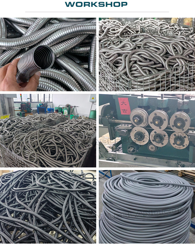 Metal Flexible Corrugated Tubes Ø6mm~Ø100mm, 316 & 304 Stainless Steel Corrugated Pipes Axial Tension 36 kgf~600 kgf for Wire Protection