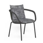 Outdoor Dining Furniture Rattan/Wicker Dining Chair with Armrest and Cushion