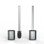 Stainless Steel Compact Bathroom TPR Toilet Brush Holder Set With Hot European