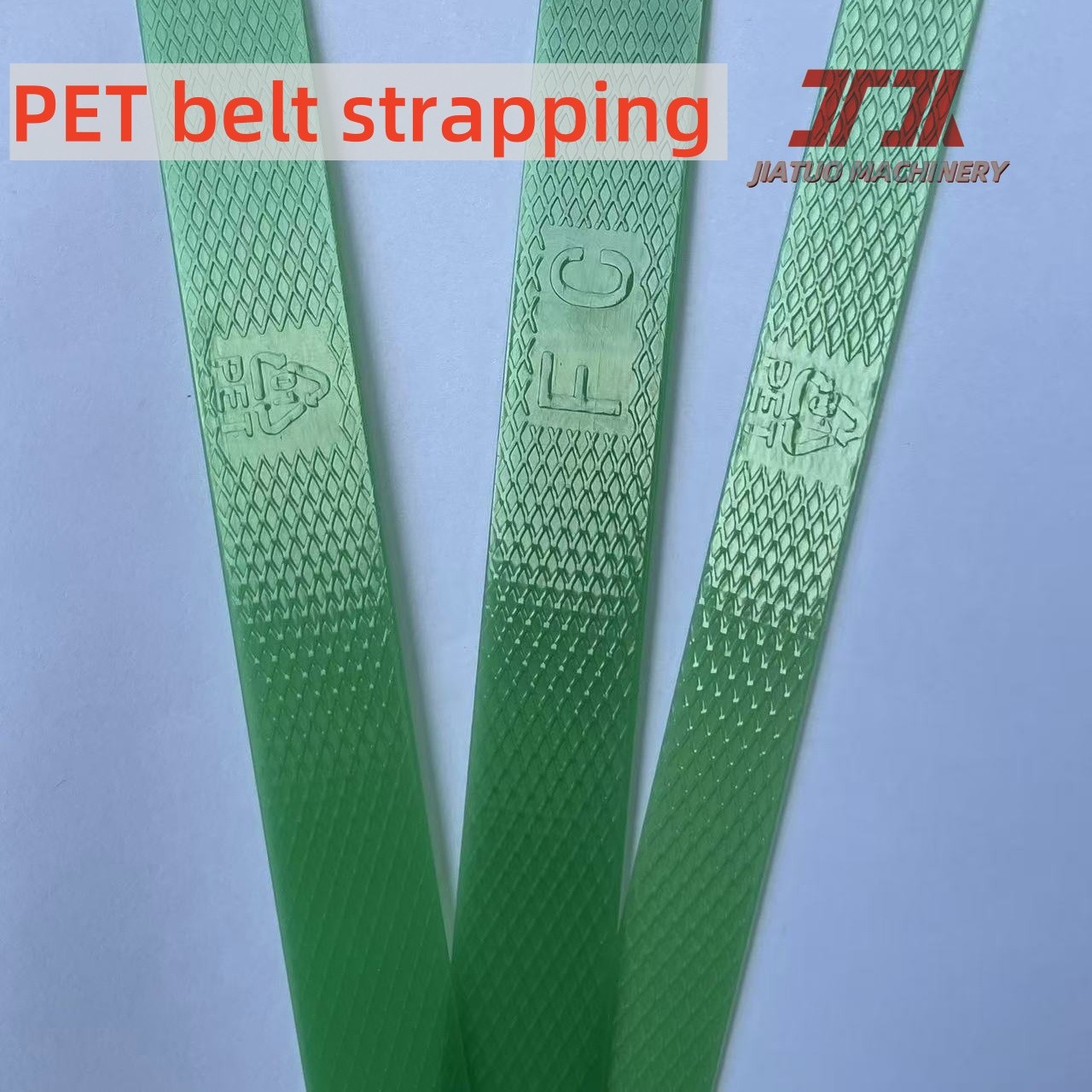 Wholesale 9-32mm customized Green PET Polyester Plastic Steel Strapping Belt For Bricks Rocks Packing