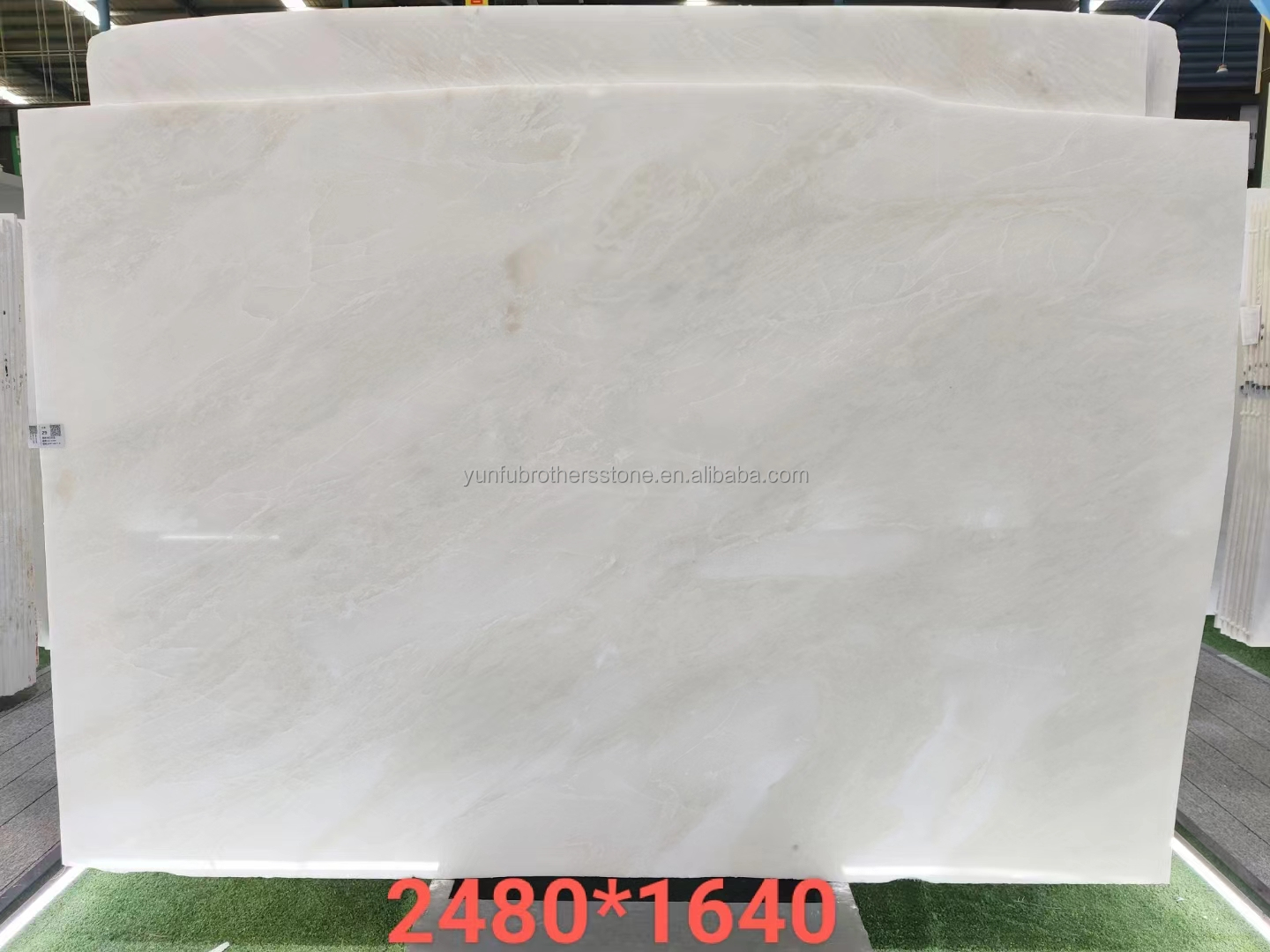 Hotel Modern Royal White Onyx Honed Marble Sheet Cut-to-Size Wall Panel and Dining Table Set