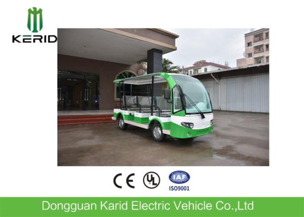 Battery Operated 4 Wheel Electric Shuttle Bus 48V Motor For Public Area