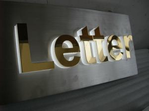 Wholesale Stainless Steel 3D LED Backlit Signs Easy To Install from china suppliers