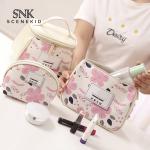 Pure Color Blank PU Leather Makeup Bag For Promotion