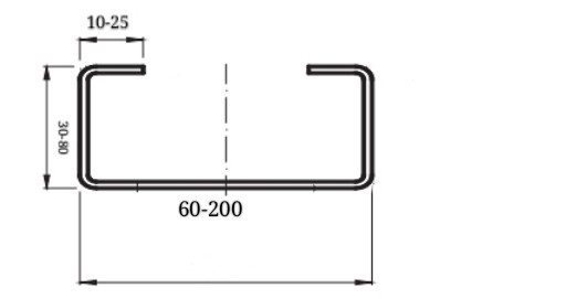GCr15 Roller Thickness 1.5mm Purlin Roll Forming Machine