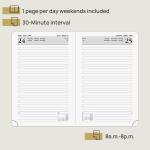 Light Green 2023 A5 Planner 80GSM Ivory Paper Leatherette Paper Hardcover