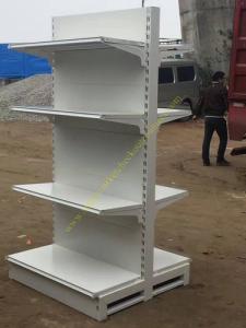 Wholesale Double Sided Four Tier Supermarket Display Stands / Retail Store Display Shelves from china suppliers