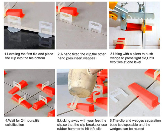 Plastic Push Plier Tile Leveling Clips And Wedges use for flooring installation