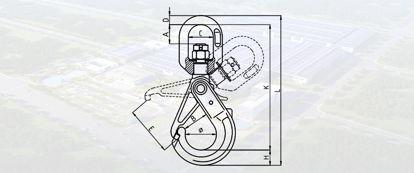 SLR1018-G100 SPECIAL SWIVEL SELFLOCKING HOOK