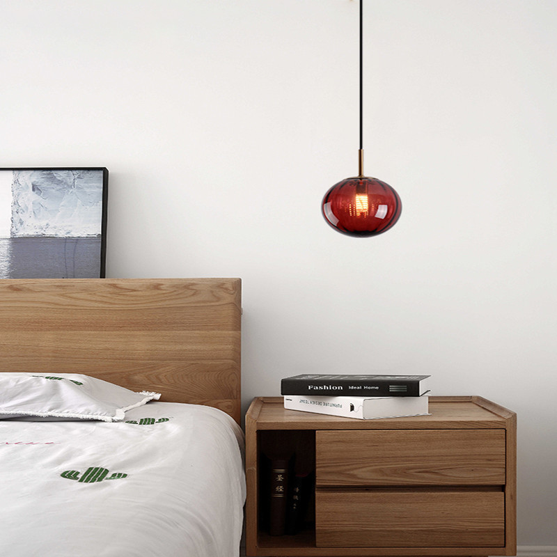 Colorful Modern Glass Globe Pendant Light For Dinning Room