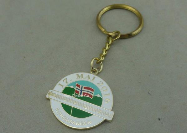 Metal Full Relief Key Chain, Pewter Promotional Keychain with Antique Gold