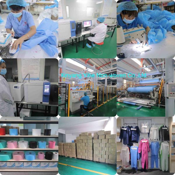 SMS Nonwoven PP Blue Fabrics 260gsm With Soft Antistatic Property Used In Hygiene