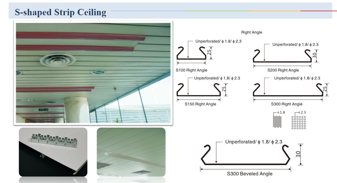 Building Construction U-aluminum Profile Ceiling Materials Commercial Suspended Linear Metal Ceiling Panel