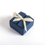 Foldable CMYK 4C Kraft Paper Packaging Box With Ribbon Bowknot