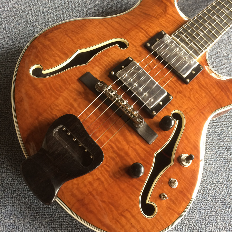 Custom F Hole Rosewood Fingerboard Electric Guitar in Kinds Color