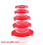5Pcs Heat Resistant Preservation Glass Bowls Nested Dipping or Storage Bowls