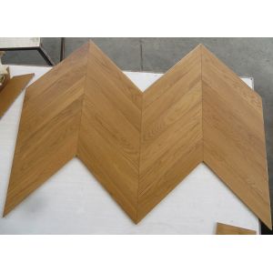 Matt Engineered Oak Chevron Flooring Brown Stain Selected Grade