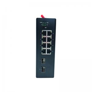 Wholesale 10 Port Industrial Gigabit Ethernet Switch Nor Managed With 2 SFP from china suppliers