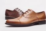 Bullock Business Men Brogue Shoes Genuine Leather Brown Lace Up Dress Shoes