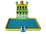 0.55mm PVC Tarpaulin Garden Jungle Inflatable Water Slide Park For Commercial