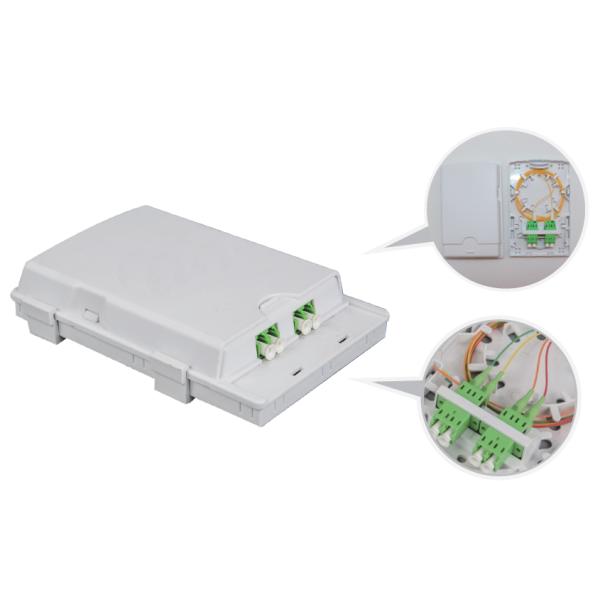SC Simplex Fiber Optic Patch Panel - Wall Mountable Plastic Fiber Terminal Box for Cable Management