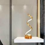 New Simple Gold Spiral Acrylic Metal Bedroom Bedside Hotel Luxury Decorative