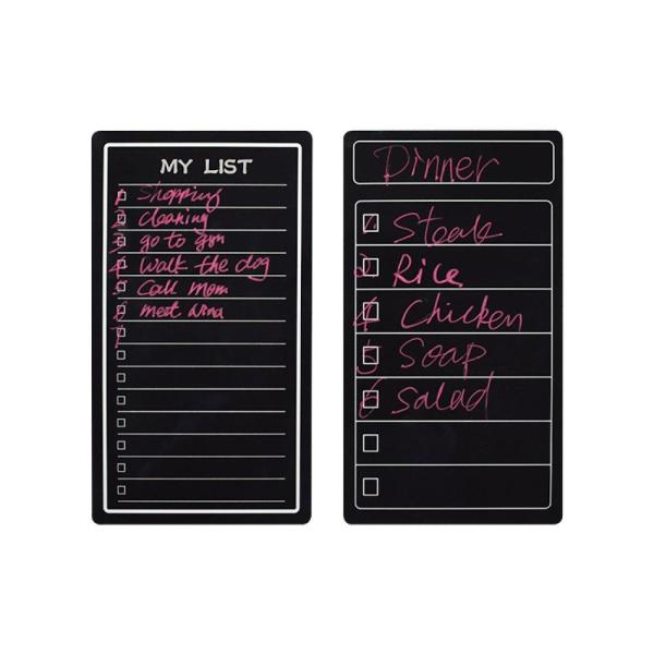Black Reusable Calendar Planner Dry Erase Sticky Board 17x13 Inch For Glass