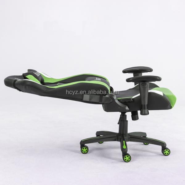 Synthetic Leather Gaming Chair with 2D Adjustable Armrest in Traditional Design Style