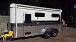 (Square Roof)2 Horse Straight Load Camping Horse Float