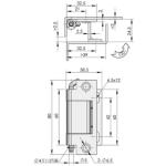 Carbon Steel Concealed Pin Hinge 80x33x20mm Stainless Steel