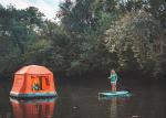 En71 ASTM Advertising Inflatable Tent On Lake Customized Logo Printing