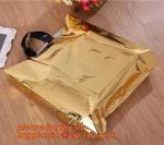 PLA COMPOSTABLE Biodegradable Plastic Trifold Handle Bag For Shopping Market,