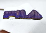 3D Embossed Heat Transfer Clothing Labels FILA LOGO Brush Dots