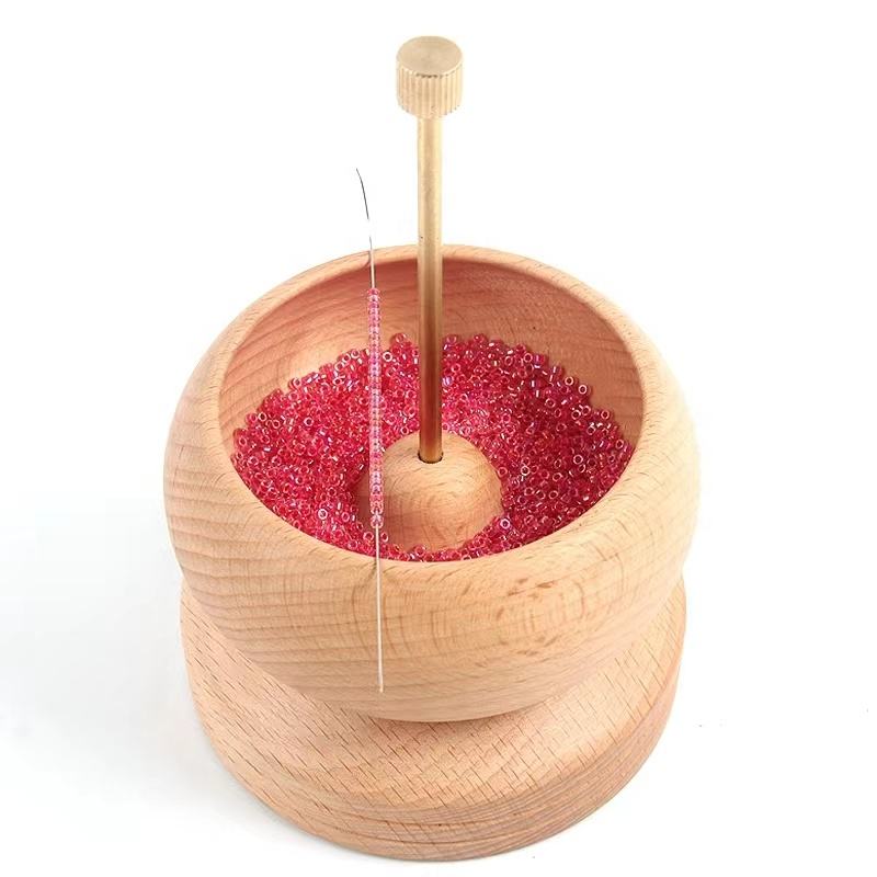 2024 The Upgrade Version Wooden Bead Spinner for Jewelry Making Bracelets Tools,Quickly Stringing Beads Tool