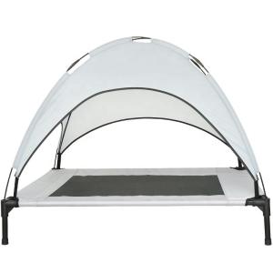 Wholesale White 7in Folding Camping Dog Bed BSCI Outdoor Raised Dog Bed With Canopy from china suppliers