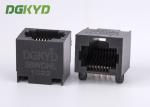 DGKYD-56WDNL 100 Base T Right Angle Rj45 Single Port jack black plastic housing