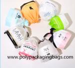Frosted CPE White LDPE Ribbon Plastic Drawstring Bags For Snacks Packaging