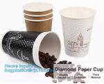 Diamon paper cup, double insulation, film leakproof, thick material,Thick hot