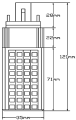 2018 Hot Sale Energy Saving E27/G24/G23 Base 13W Led PL Light SMD2835,Smd Plc Led Lamp For Cfl Replacement CE