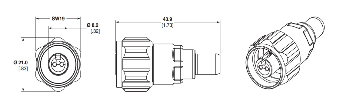 IP68 Fiber Optic Cable Connector ODC Waterproof Protection Caps