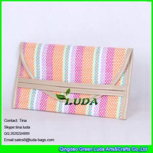 Wholesale LUDA colorful clutch beach handbag 2016 summer lady paper straw clutch wallets from china suppliers