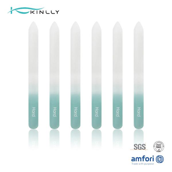 Durable Crystal Glass Nail File Professional Double Sided Etched For Nail Art /